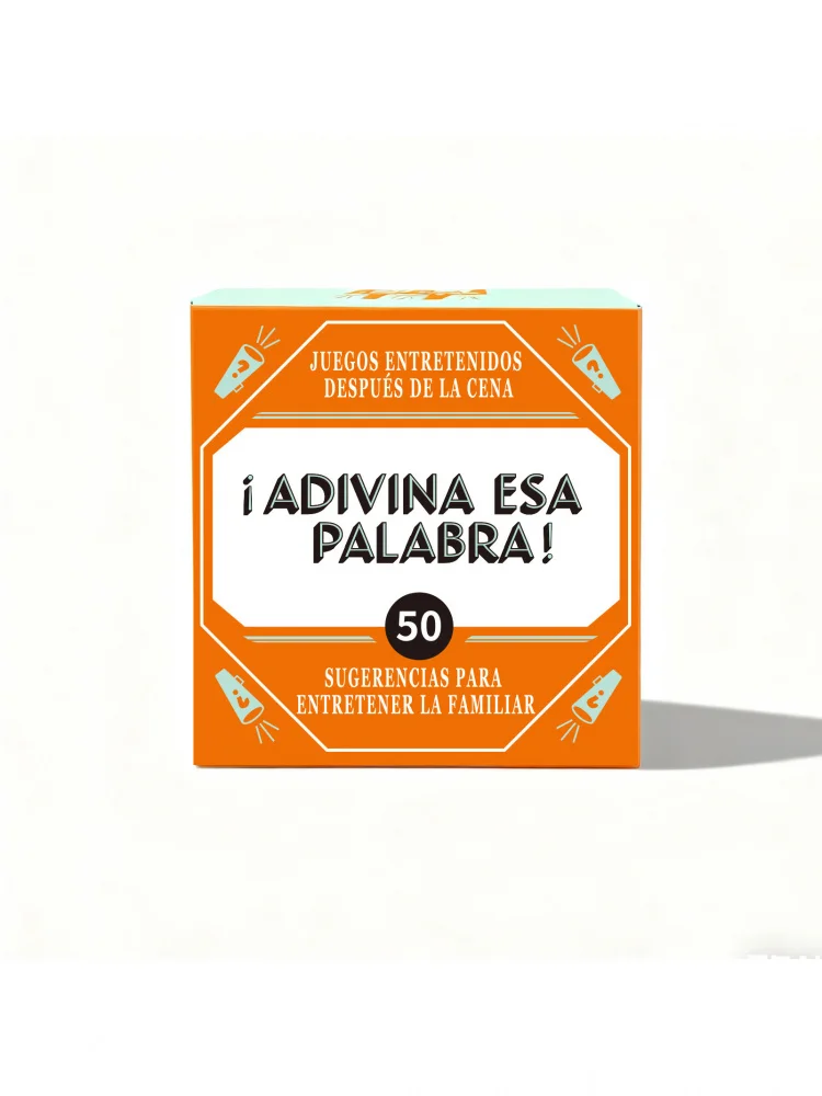 Jeu de société de devinettes de mots espagnol – 50 cartes de vocabulaire, jeu de fête d'apprentissage des langues pour adultes et adolescents, cadeau de noël et du nouvel an