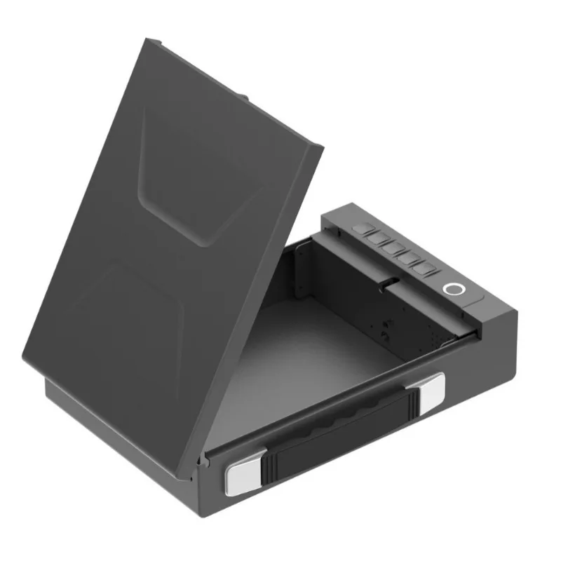 Travel Handgun Case with Fingerprint Password Portable Car Gun Safe Box Anti-theft Safe Box