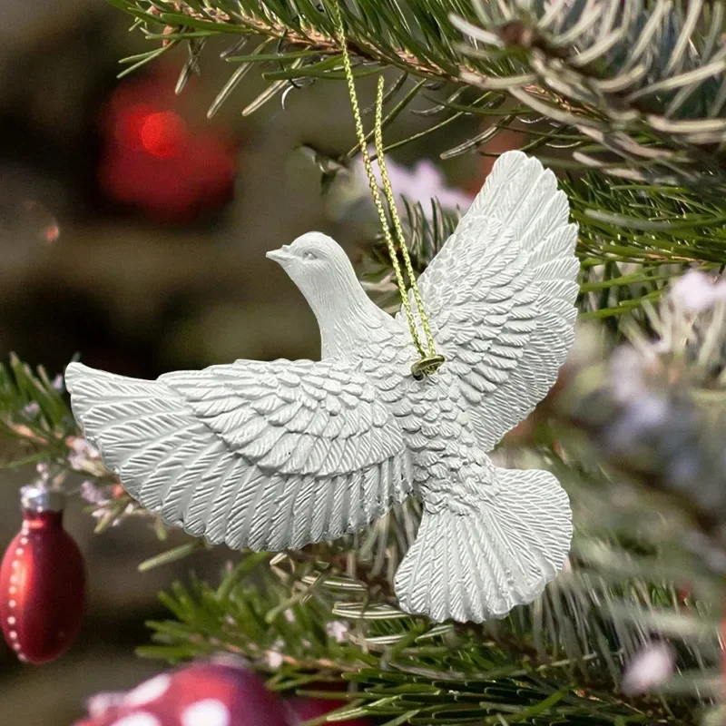 

Friendship Doves Christmas Ornament Cute New Year Tree Decor for Home Office Party Wedding Gift Fireplace Mantel Shelf Decor