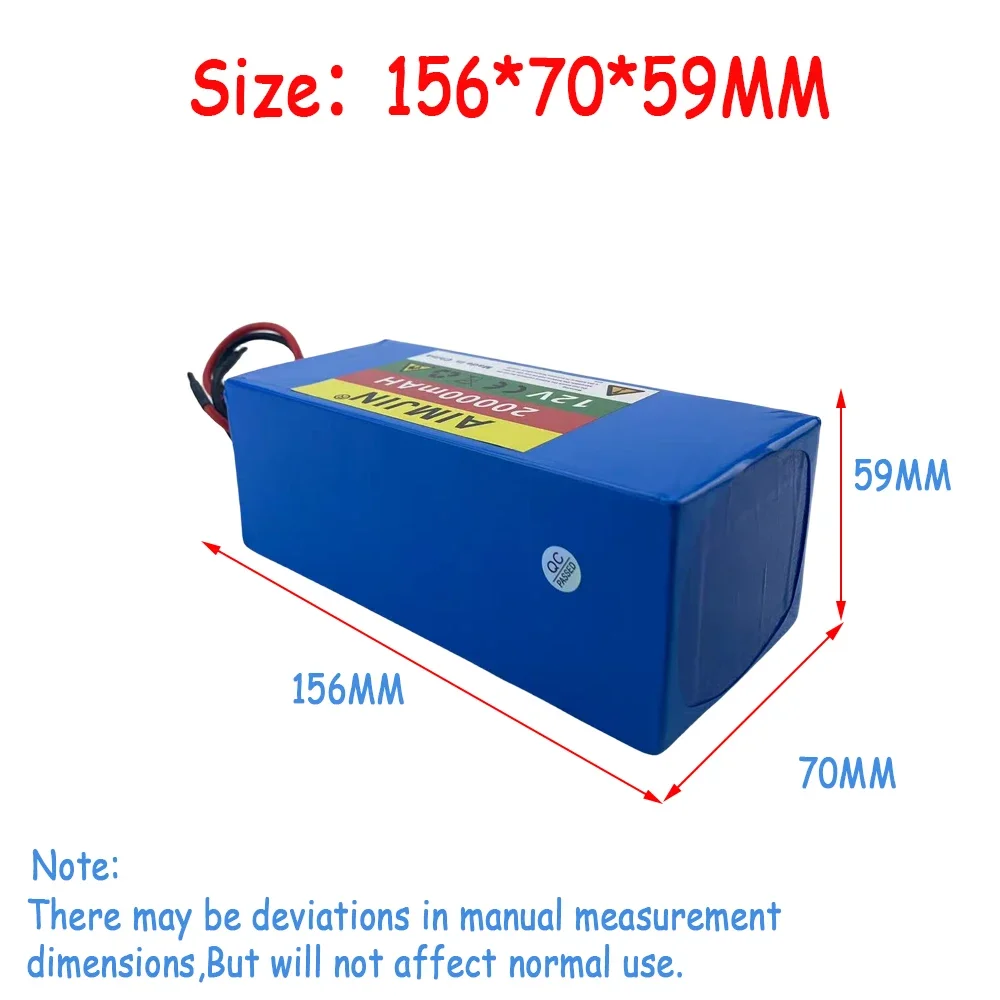 12V 20000mAh lithium ion rechargeable battery pack