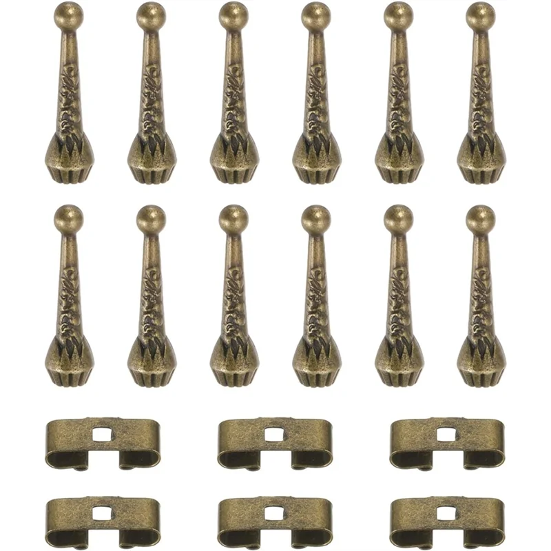 

ABP-Clasps Slides Bolo Tie Kit 18 Pcs Alloy Replacement Tips End Caps Findings For Clothes Decor DIY Crafts