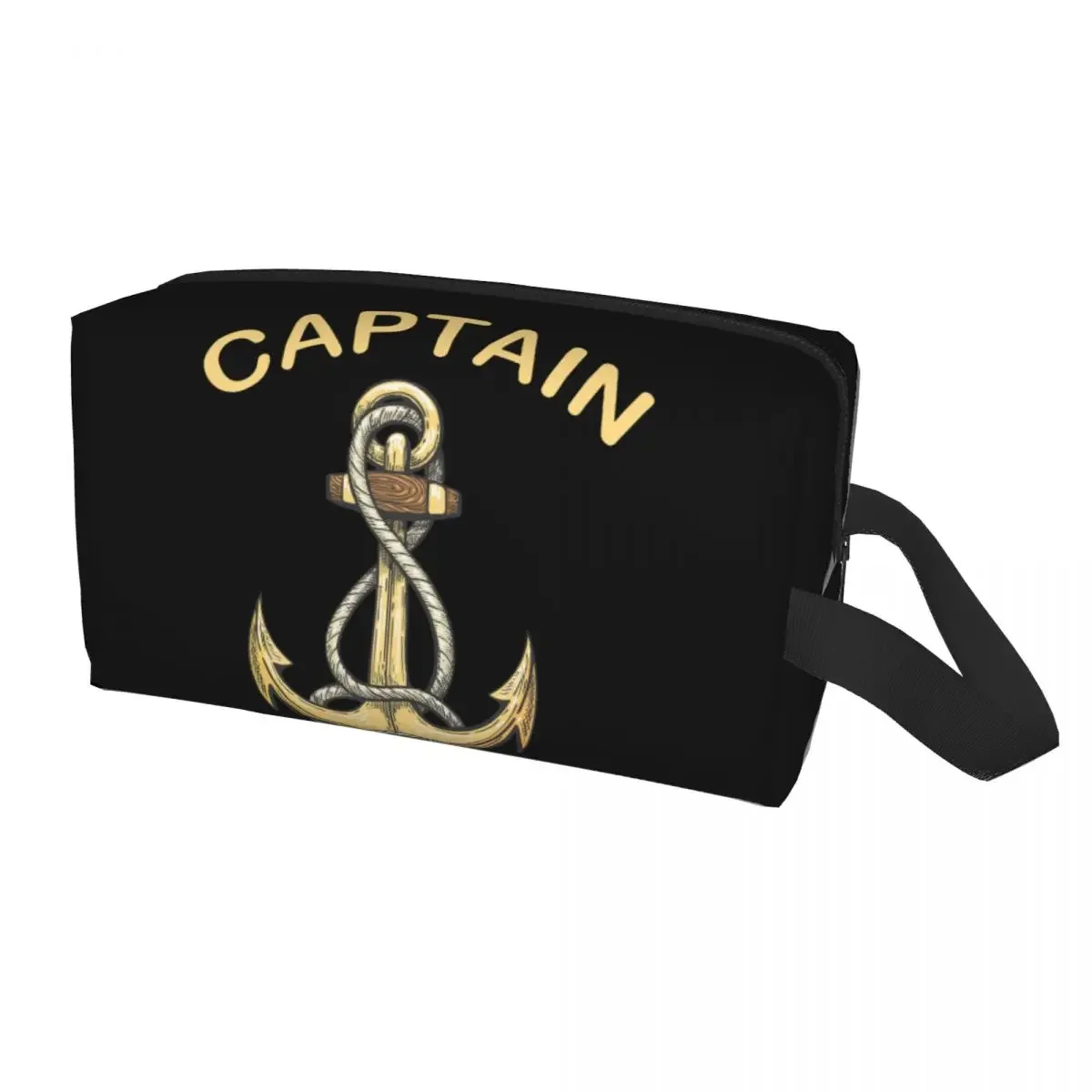 

Nautical Captain Anchor Toiletry Bag for Women Sailor Adventure Cosmetic Makeup Organizer Ladies Beauty Storage Dopp Kit Case