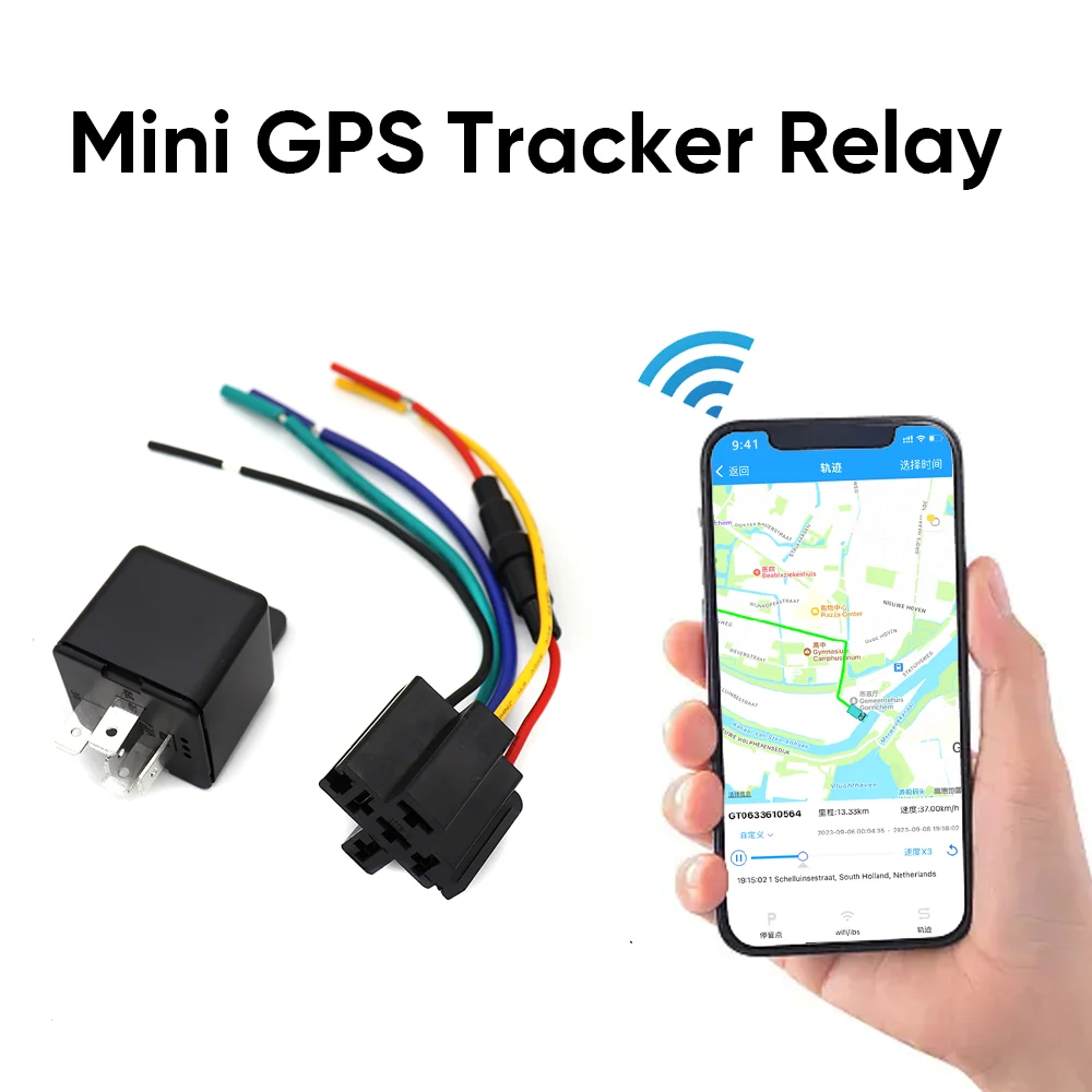 

Mini GPS Tracker Relay Car Alarm GPS Vehicle Tracker Location Tracking GPS Mini Long Distance Locator Cut Off Fuel With Free APP