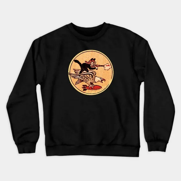

Autumn and Winter Style Retro Cartoon Sweatshirt, "Cat & Eagle Vintage Graphic" for A Trendy Look