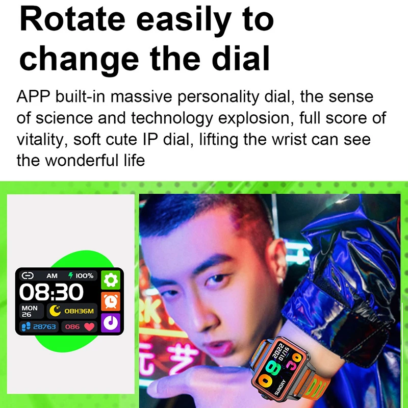 新しいファッション人格スマートウォッチ 1.57 インチ HD 大画面 24/7 連続心拍数睡眠モニターゲームスマートウォッチ男性女性