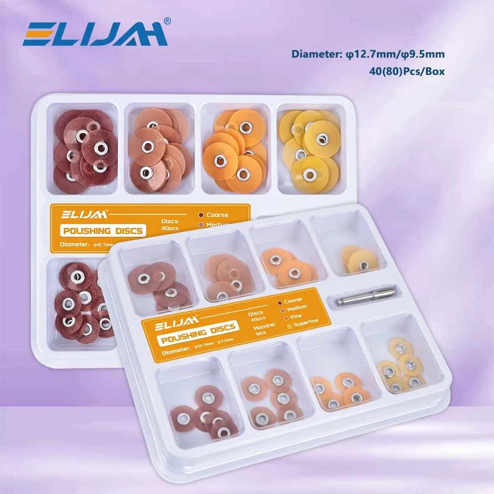 

ELIJAH 40/80Pcs/Box Dental Finishing Polishing Composites Ceramics Glass Ionomer Restorations Tooth Whitening Polishing Tool
