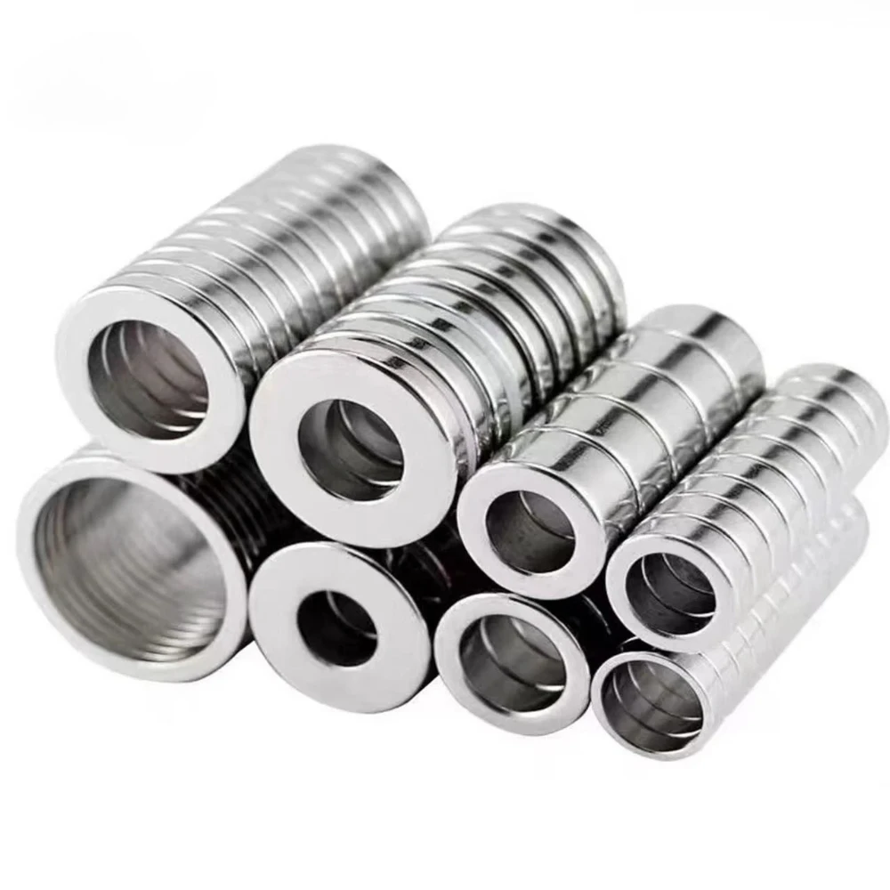N35 40x3-20 40x5-20 50x10-25 40x10-20 50x5-25  Ring Strong round  straight hole Standard neodymium Magnets Diy office for sale