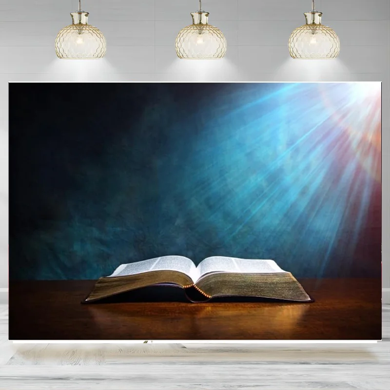 Bible Book Backdrop Background Photography Church Sanctuary Decor Christianity Wallpaper Banner Photo Booth Props