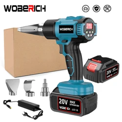 50-540℃ Cordless Heat Gun Wind Speed Optional Temperature adjustment With LED Temperature Display Cordless Hot Air Gun