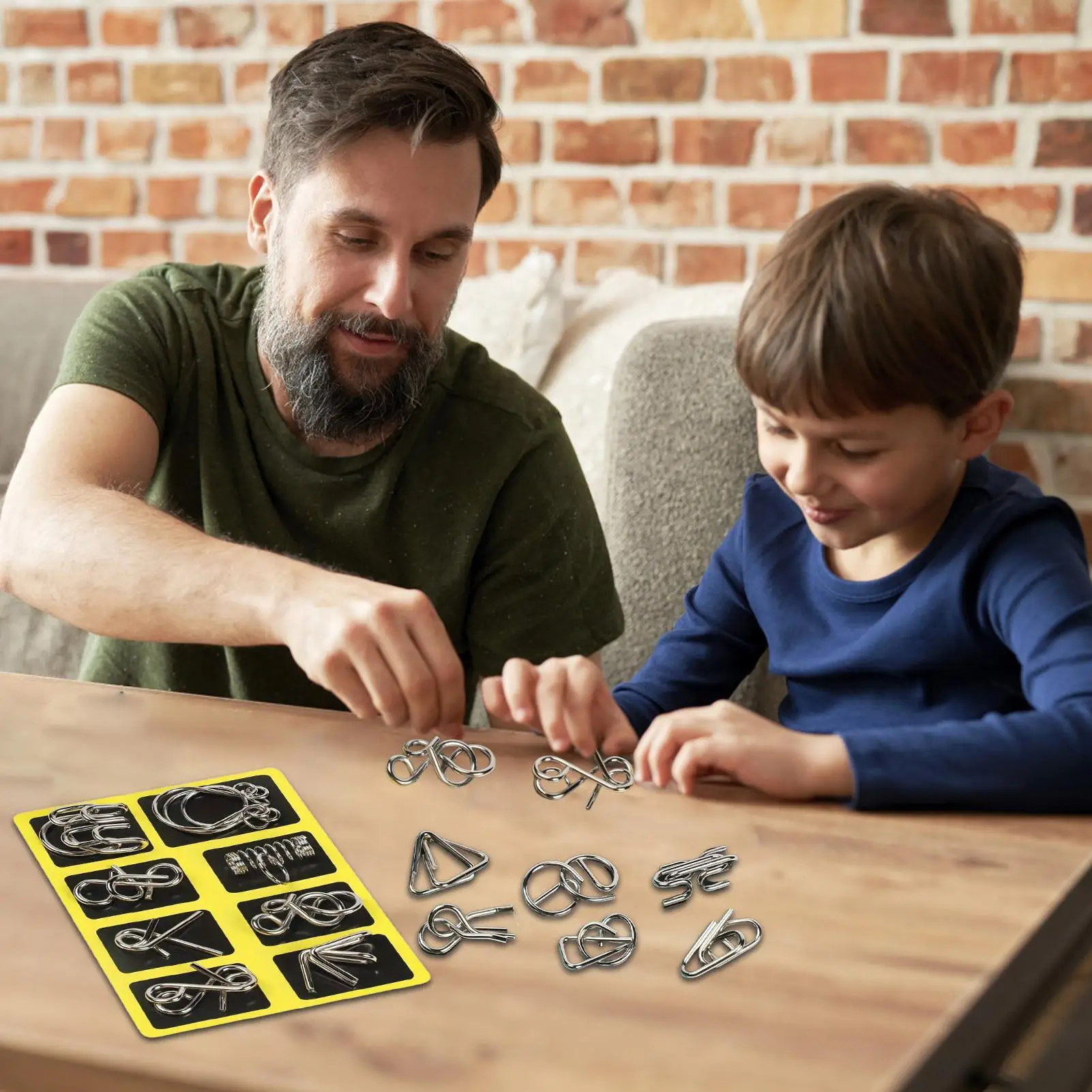 Metalen puzzels Educatief logica-training Speelgoed Intelligentietest Brain Teaser Draad Metalen puzzels voor thuiskantoor Schoolreizen