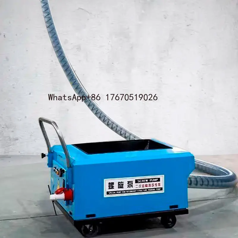 2026-Portable Miniature Electric Screw Conveyor for Cement Mortar and Concrete Pump with Core Motor and Bearing Assembly.