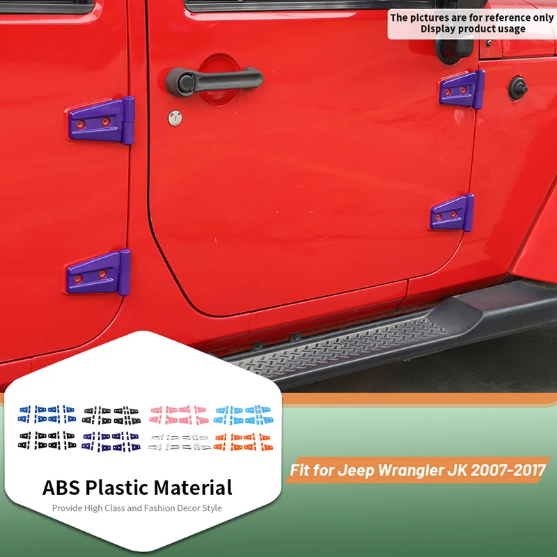 

Car Exterior Door Hinge Cover Trim For Jeep Wrangler JK 2007 - 2017 4-Door Exterior Accessories