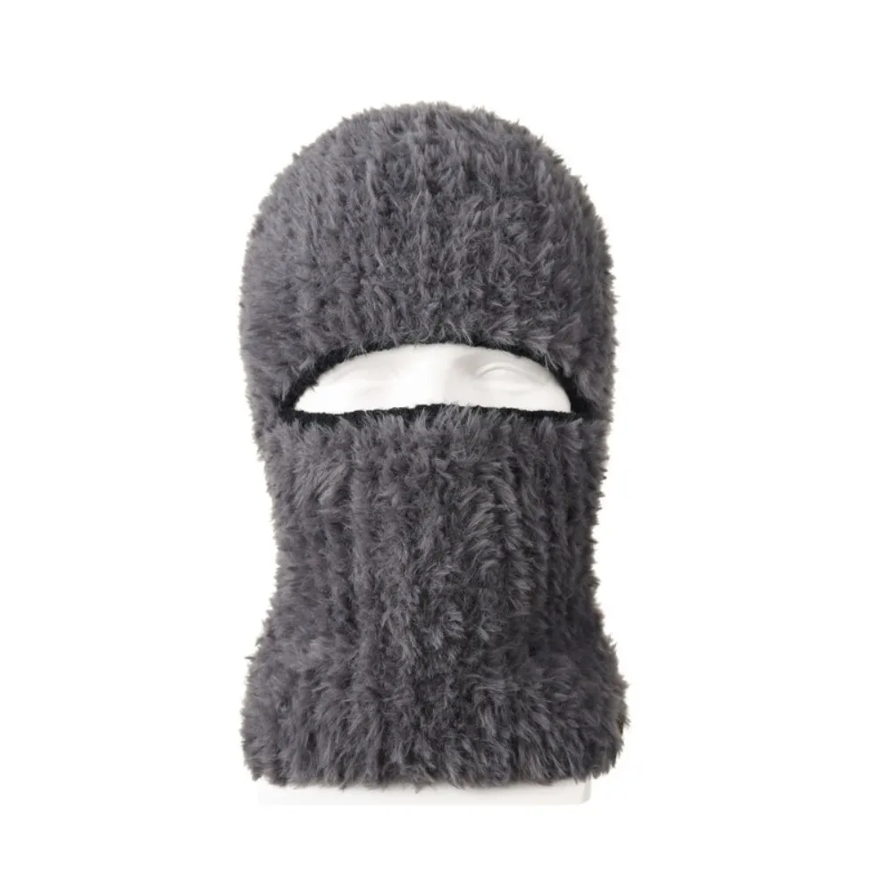 

Casual Thickened Winter Balaclavas Cap Neck Warmer Earflap Full Face Pullover Cap Windproof Soft Ski Knitted Mask Men