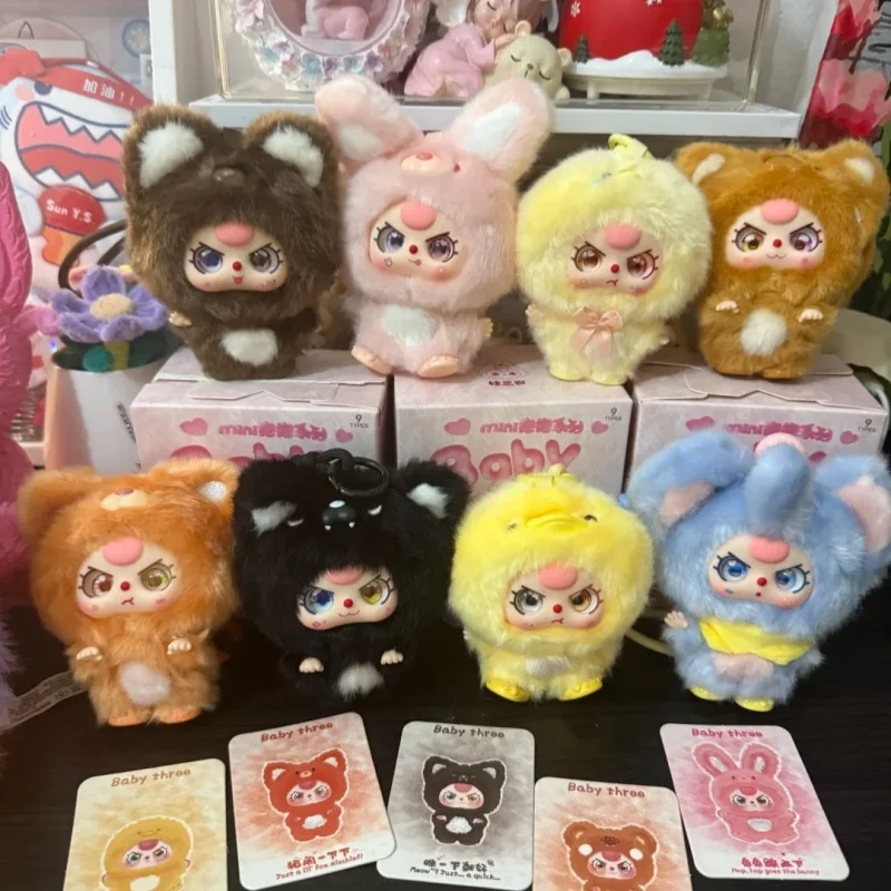 

Genuine Baby Three Mini Hug Series Blind Box Kawaii Mini Vinyl Plush Doll Bag Pendant Ornament Trendy Toy Girls Kids Gift