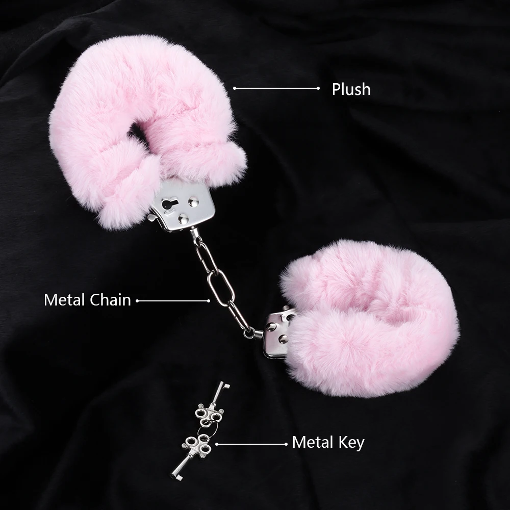 Fluffy Wrist Handcuffs Bracelet Adjustable Role Play Detachable Chain For Women And Couples Adult Sex Toys