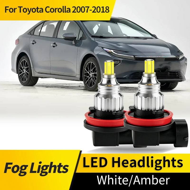 

2PCS H11 For Toyota Corolla 2007-2018 LED Front Fog Headlight Bulbs H8 H16(JP) 30000LM LED Light for Car Canbus Auto Lamps 12V