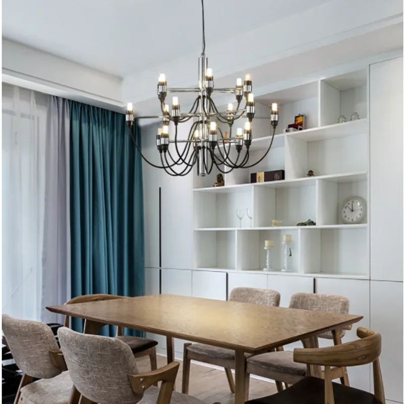 Imagem -05 - Gino Sarfatti Lâmpada de Suspensão Designer Italiano Tree Branch Chandelier Gold Black Silver Chrome Chandelier Lighting Luxo 2097