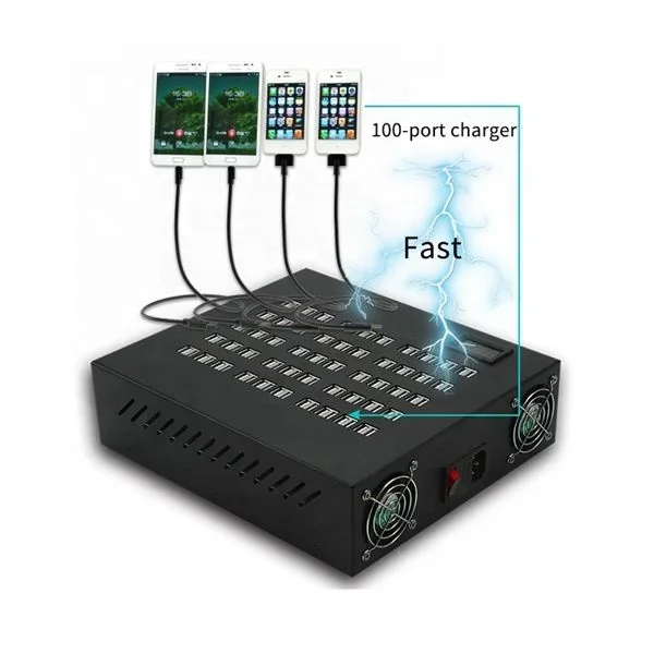 New 100-port USB multi-port mobile phone charger high-power intelligent universal charging station For large studios