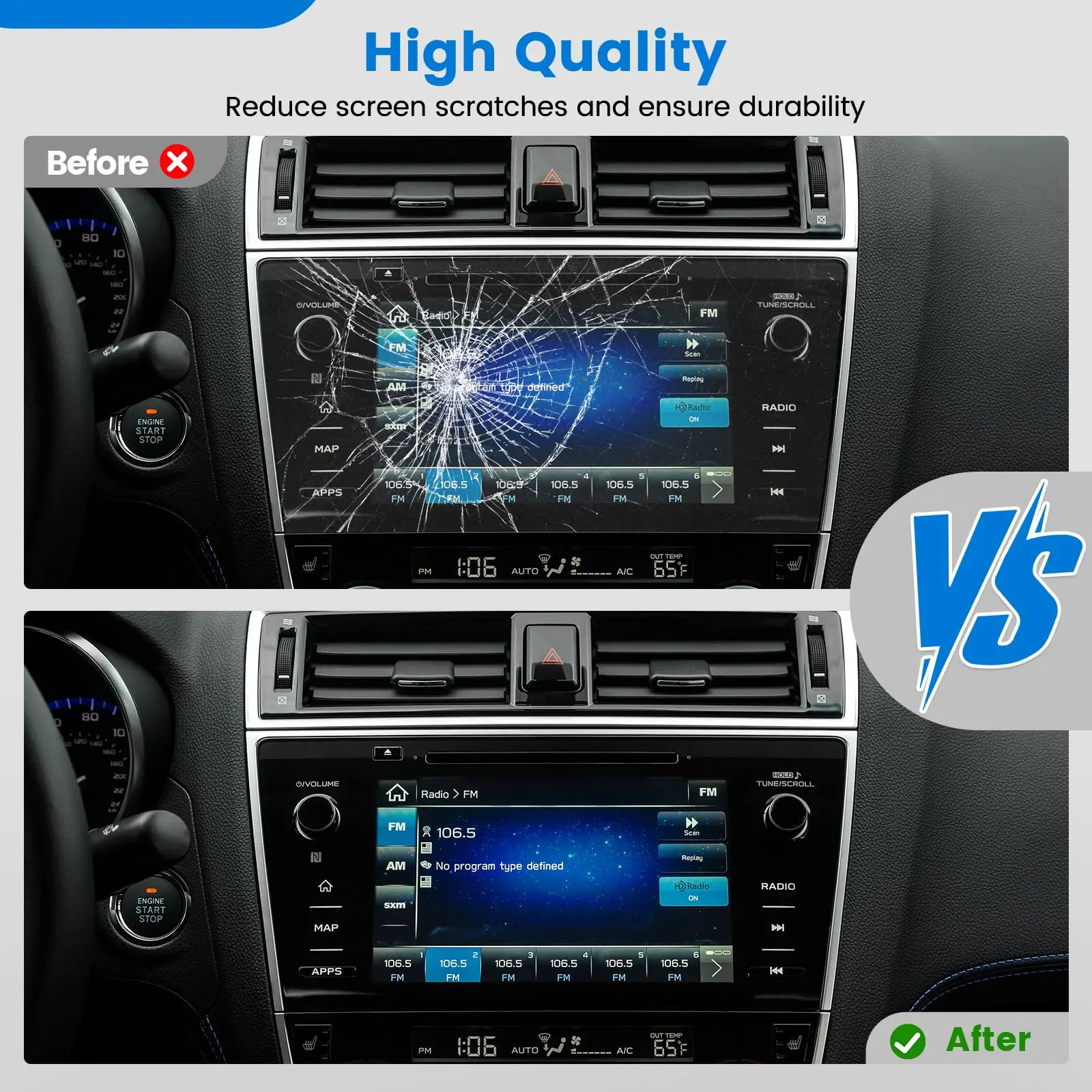 8 Zoll Ersatz-Touchscreen-Digitizer Kompatibel mit Subaru Legacy & Outback 2018 2019 Radio 86471AL65A 86471AL65B 86471AL66A – Detail 3