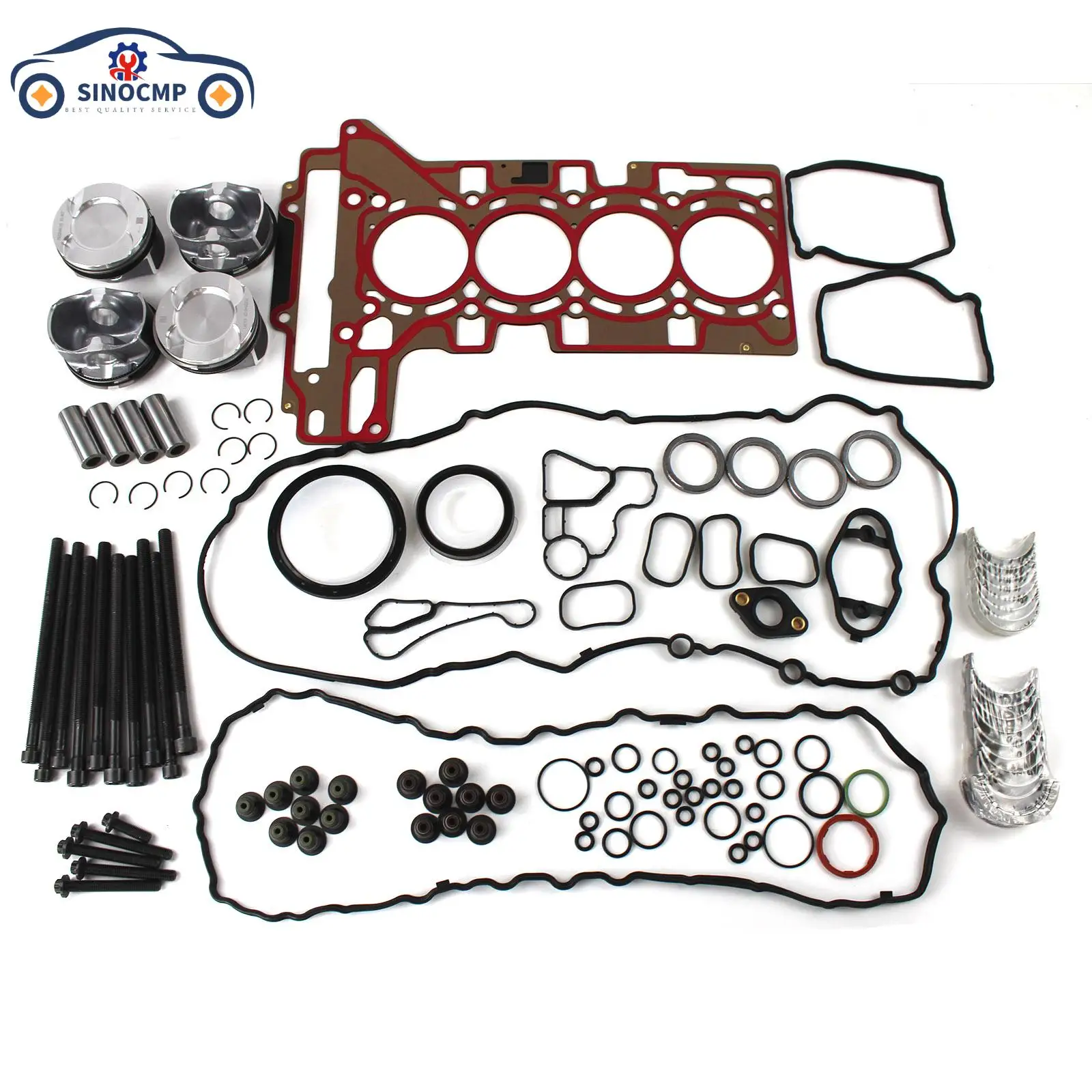 N20B20 N20B20B N20B20D N26B20A 2.0 Engine Piston Overhaul Rebuild Kit Crankshaft Camshaft Con Rods For BMW X3 228i N20 N26 2.0T