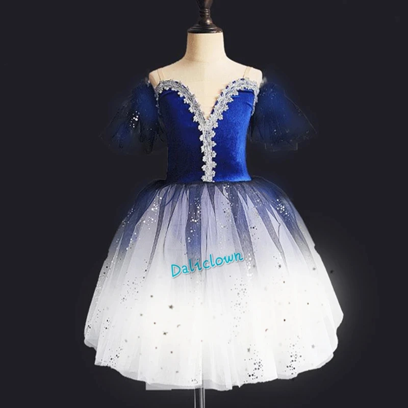 Child Long Ballet Dress Performance Clothing Girls Women Ballet Tutu Skirt Gymnastic Leotard Professional Belly Dance Costume