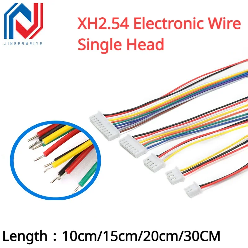 

10pcs XH2.54 Electronic Wire Single Head Tin Plated Connecting Wire 10cm/15cm/20cm/30CM XH 2.54mm Pitch Cable 2/3/4/5/6/7/8/10P