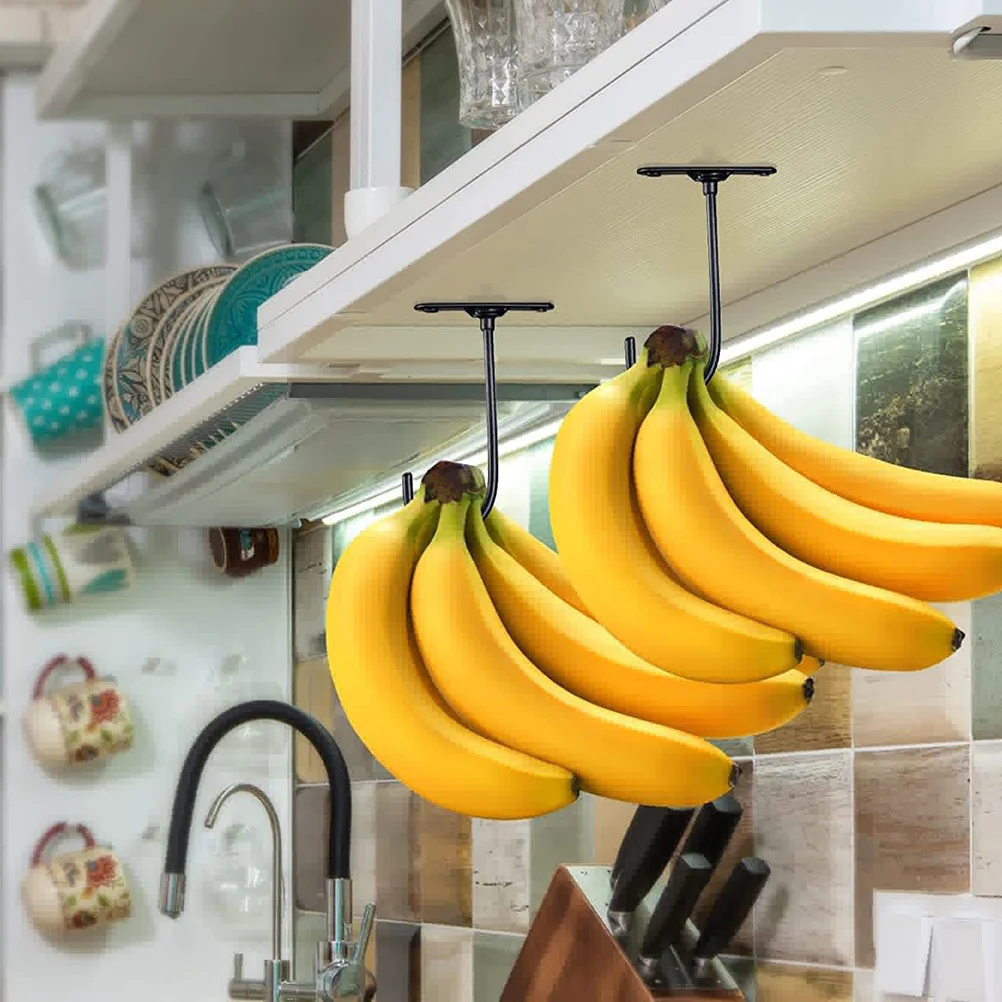 

Metal Banana Holder Hanger Stand Hook Keeper Kitchen Under Cabinet Iron Banana Holder Banana Hanger Indoor Banana Hanger