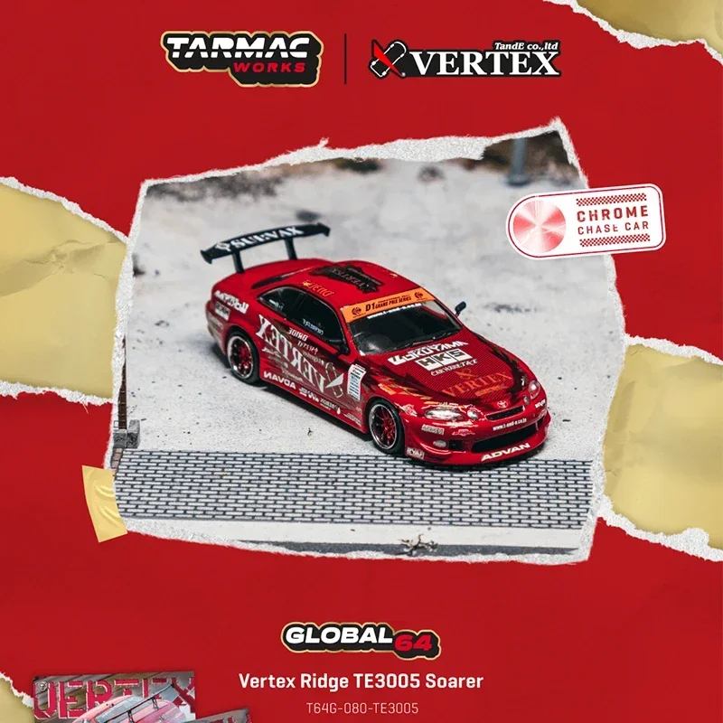 

Предпродажа Tarmac Works 1:64 Vertex Ridge TE3005 Soarer, литая под давлением модель автомобиля, коллекция игрушек TW