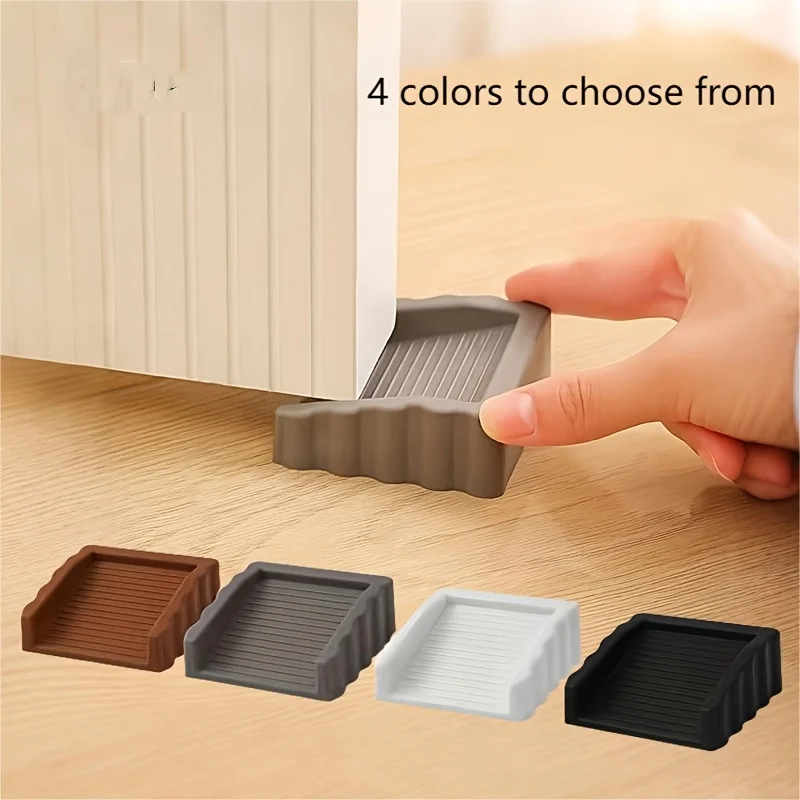 2pcs Creative Windproof Door Stopper, Plastic Matte Surface Wedge, Safety Door Blocker, Anti- Collision Door Stopper Available