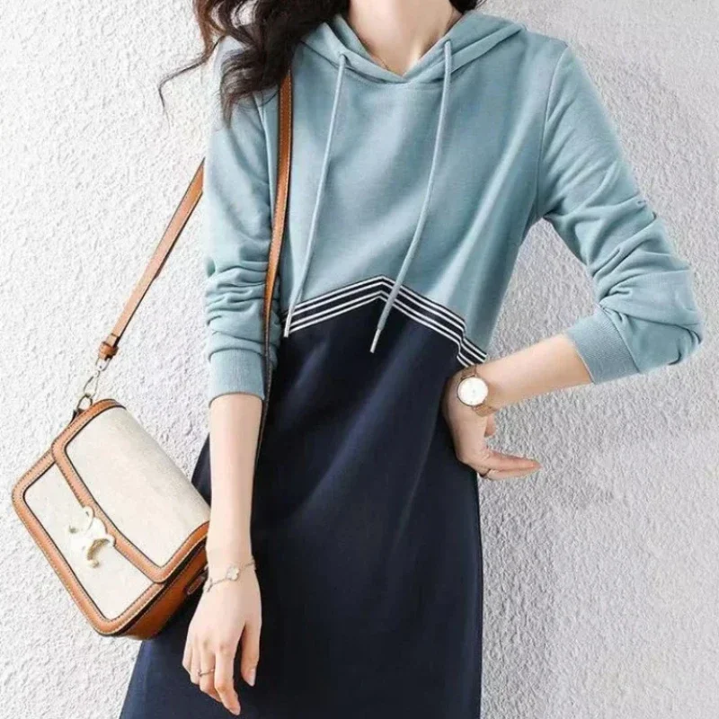 Korean Style Autumn Winter New Women's Long Sleeve Dresses Features Clothing In On Promotion Designer One-piece Y2k Female Dress