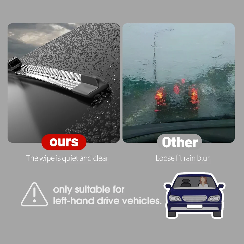 For Subaru Levorg 2015-2023 2016 2017 2018 2019 2020 2021 2022 2pcs Front Windshield Wiper Blades Windscreen Wipers Carbon Fibre
