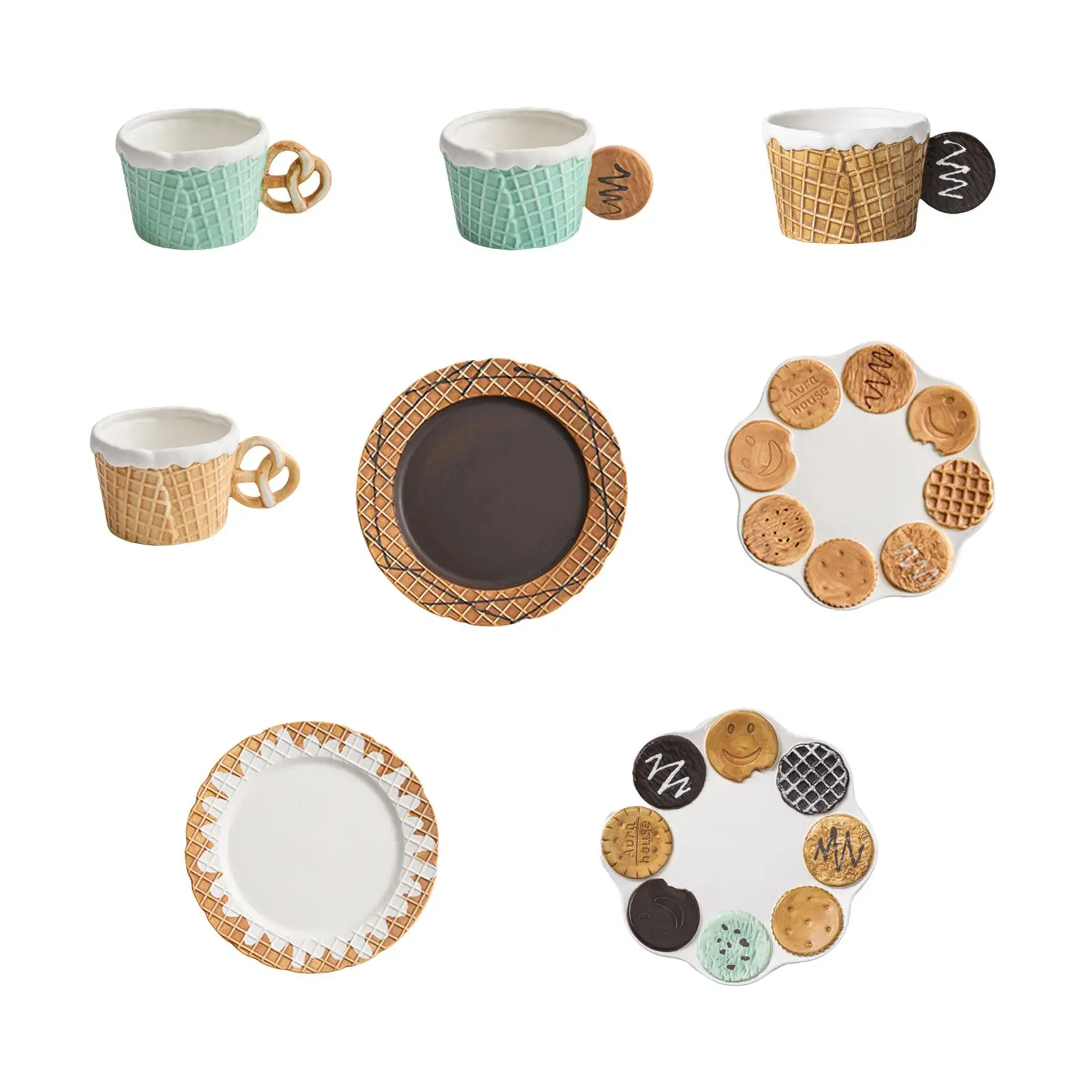 

Pottery Tableware Multifunctional Cutlery for Outdoor Travel Housewarming
