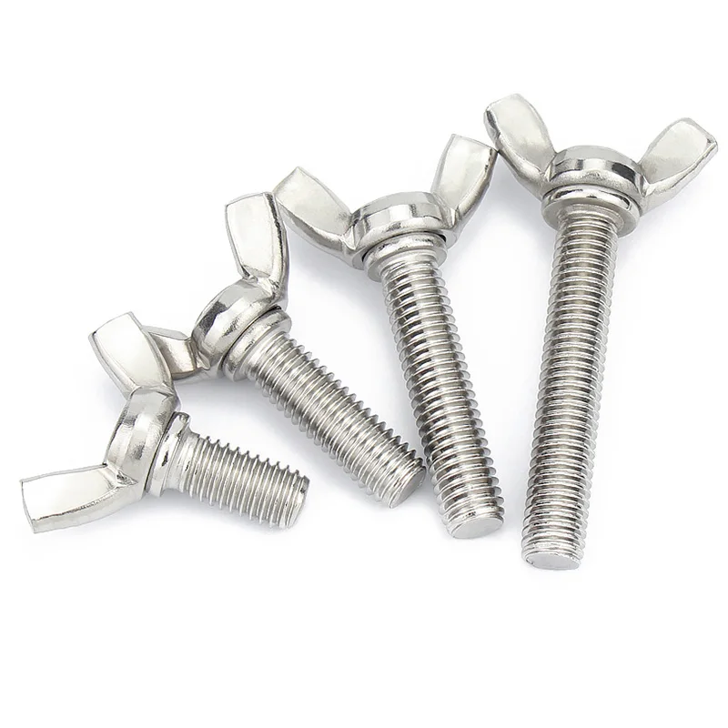 Wing Head Thumb Screw Butterfly Bolts 304 Stainless Steel Claw Hand Tighten Toolless Adjust Bolt 1-10pcs M3 M4 M5 M6 M8 M10 M12