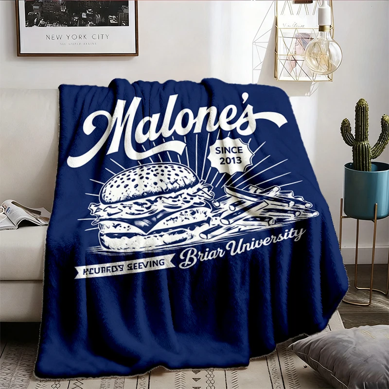 Malone's Bar Off Campus Flannel Blanket, Briar U Hockey Romance Throw, Bookish Gift