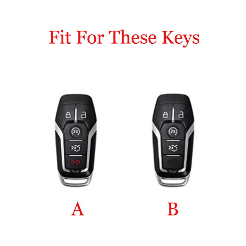 Car Key Cover Case for Ford Fusion Mondeo Mustang F-150 Explorer Edge 2015 2016 2017 2018 Car Styling Key Protection Keychain