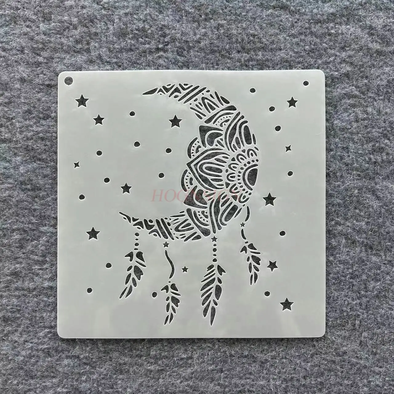 1pcs Geometric Pattern Graffiti Template Mandala Pattern Template Ceramic Tile Spray Painting Irregular Hollow Template