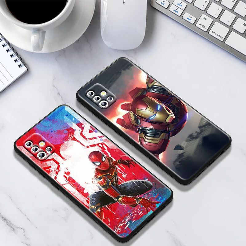 Avenger Marvel Superhero For Samsung Galaxy A73 A52S A72 A71 A52 A51 A22 A12 A32 A21S 4G 5G Silicone Soft Black Phone Case