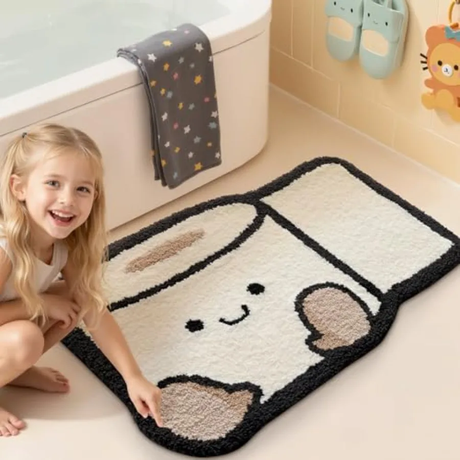 

Милые коврики для ванной комнаты, нескользящие, с резиновой основой, ультрамягкие, забавный декор для ванной, впитывающие, моющиеся, быстросохнущие.