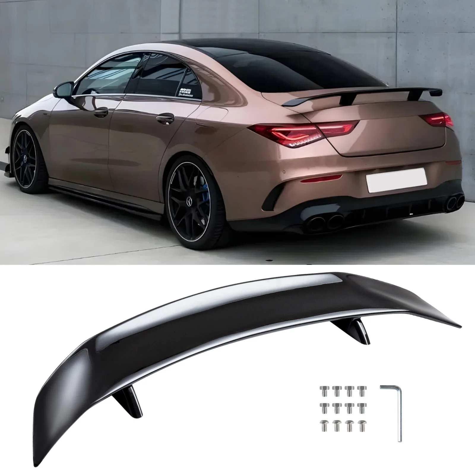 

Задний спойлер GT Wing 47 дюймов, глянцевый черный, для Mercedes-Benz SL55 SL65 SL63 SL500 AMG