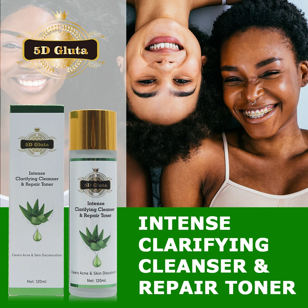 5D Gluta Aloe Vera Repairing Moisturising Toner Anti-Acne Brightening Hydrating Moisturising Natural Face Skin Care Products