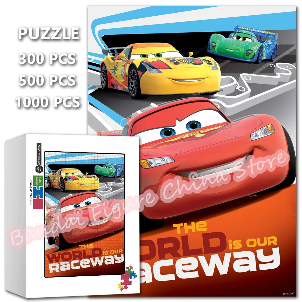 

300/500/1000 Pieces Puzzles Disney Movies Cars Jigsaw Puzzles Lightning Mcqueen Dr Hudson Sally Die for Kids Education Toys