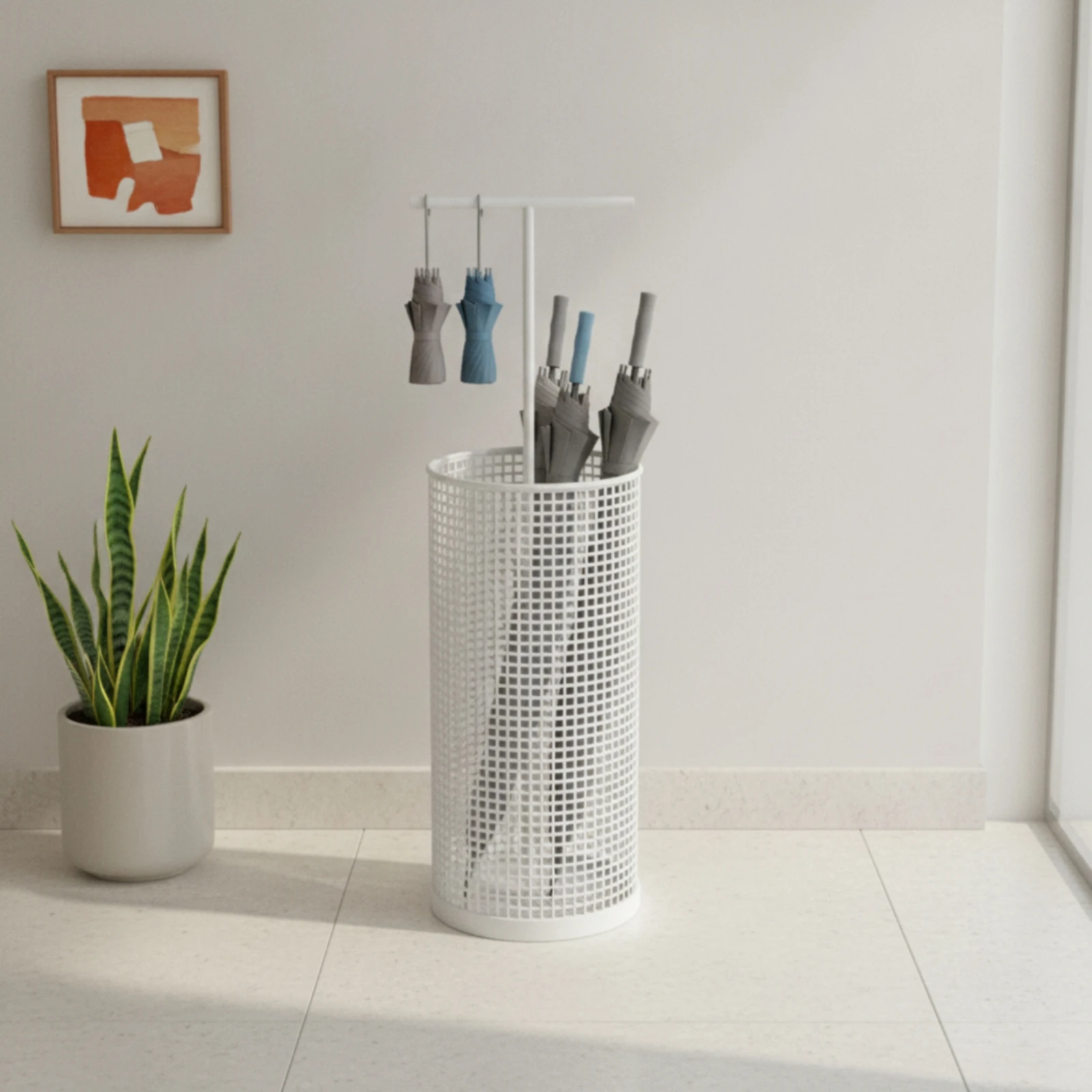 Umbrella Stand Mesh Umbrella Rack Organizer Slim Cylindrical for Entryway, Doorway