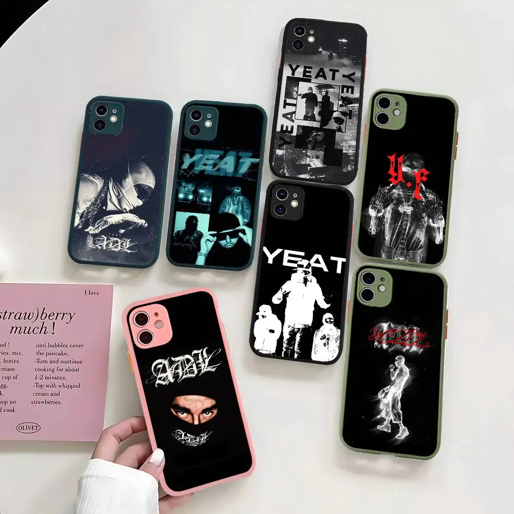 Противоударный матовый чехол Yeat Lifestyle для iPhone 11 12 13 14 15 16 Pro Max Plus X XS MAX