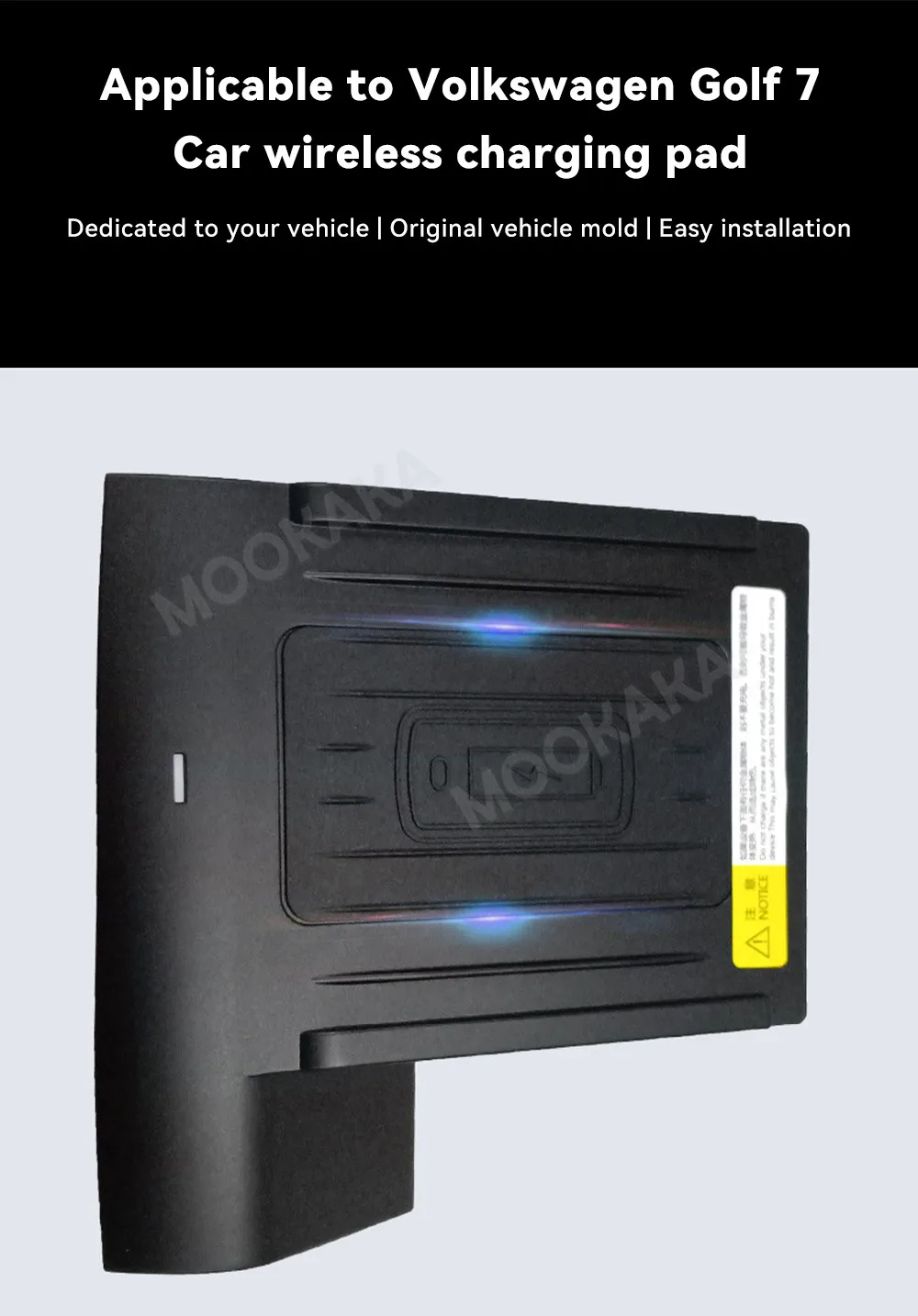 Carga rápida para volkswagen golf 7 carregador sem fio do carro para iphone pro xr xs huawei p30 pro sensor infravermelho suporte do telefone