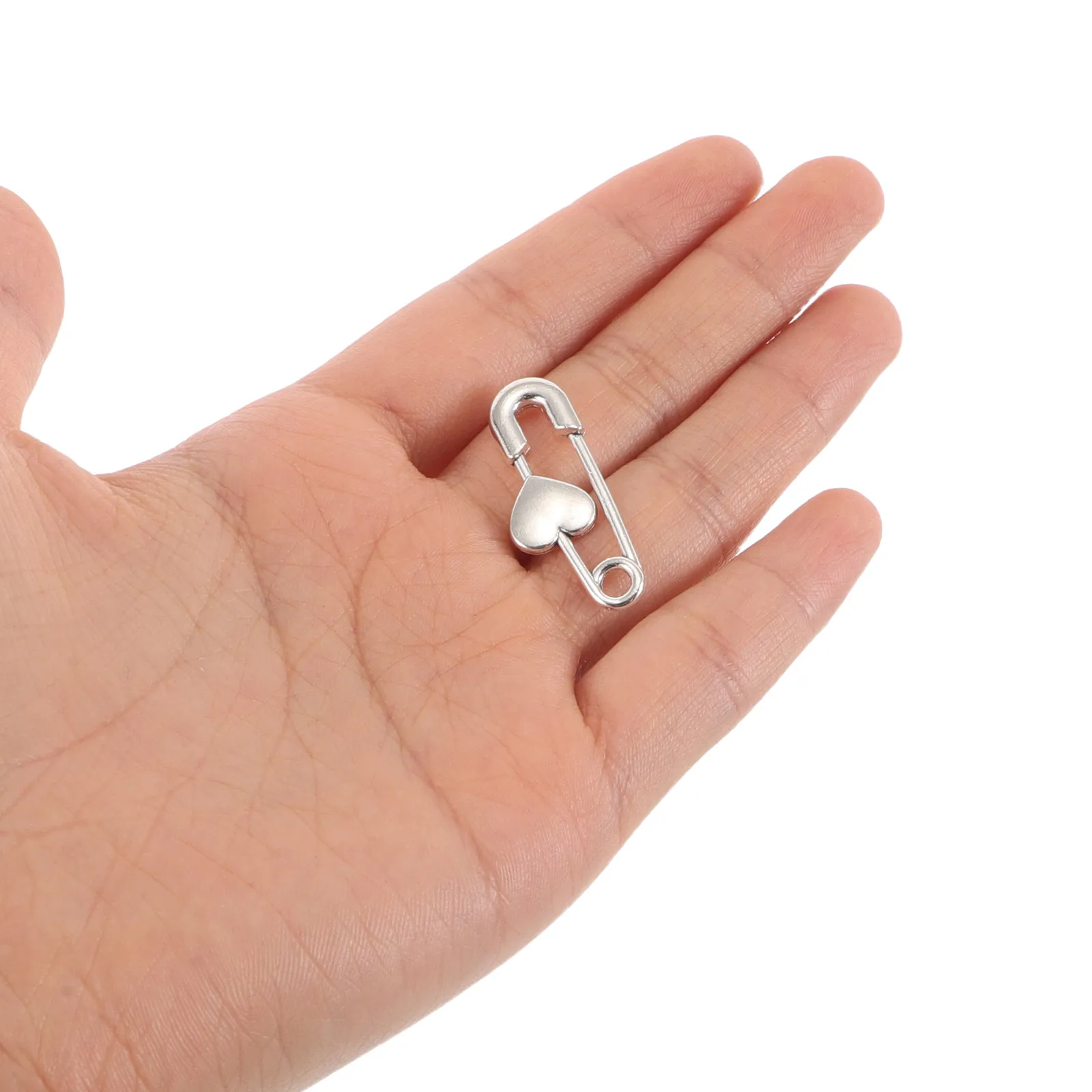 

60Pcs Hollow Heart Pin Zinc Alloy Charm for Jewelry Making Bags Clothes Valentine Day Love Pendant Small Heart Charms