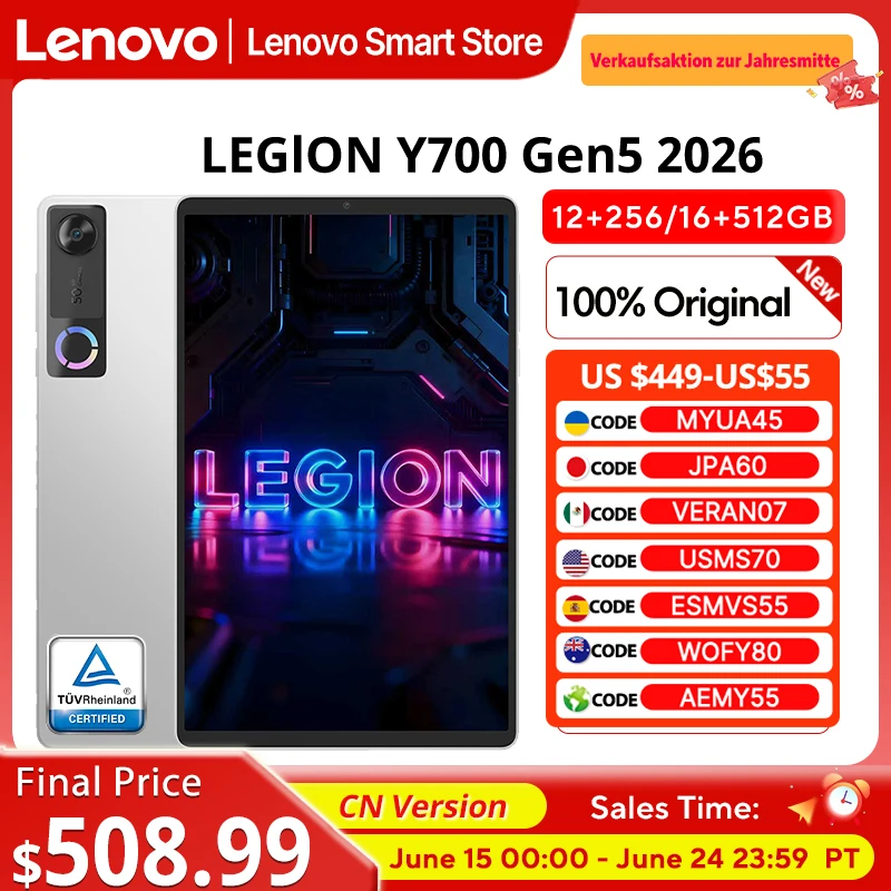 Lenovo Legion Y700 5th Gaming Tablet Original CN Version Snapdragon 8 Elite Gen5 8.8‘’ 3K 165Hz Display 9000mAh Android Pad PC