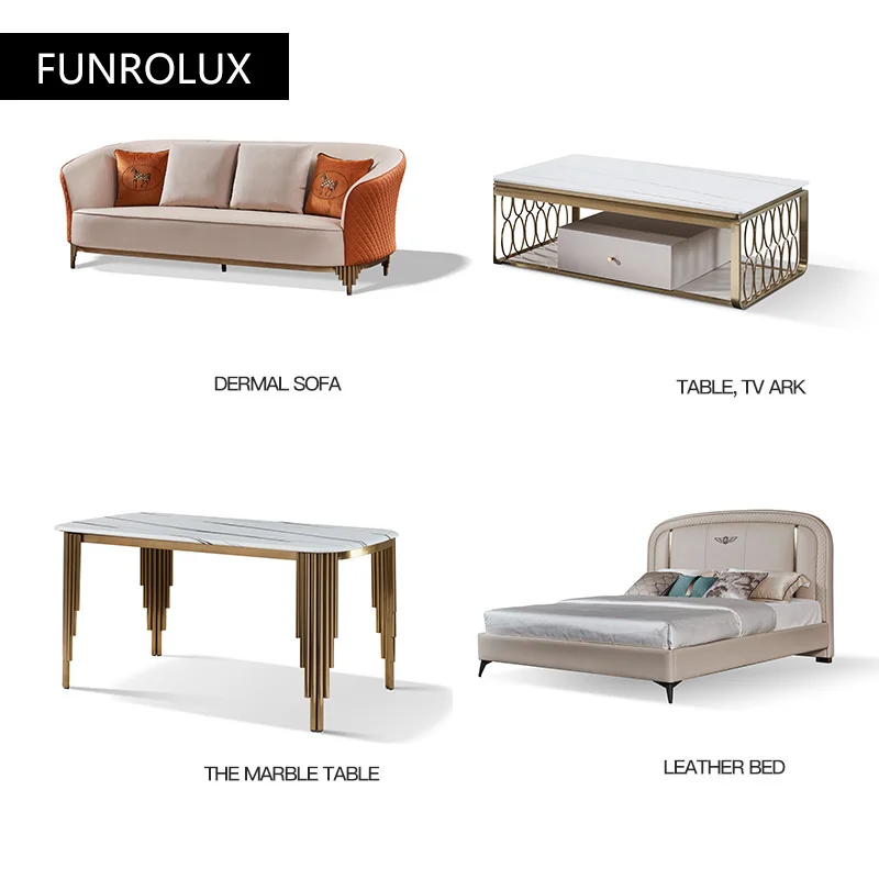 Modern marble dining tables Nordic small apartment home rectangular post-modern dining table