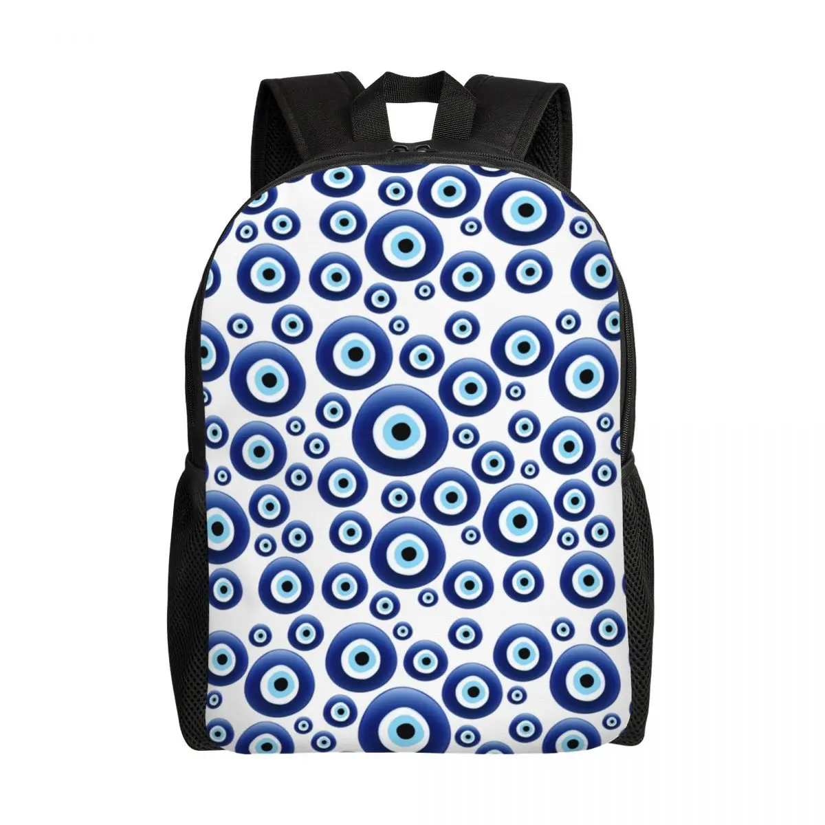 Vintage Turkish Evil Eye Laptop Backpack Men Women School Bookbag for College Students Nazar Amulet Pattern Boho Travel Daypack