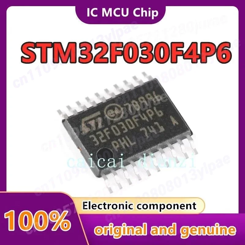 

100-50 шт. STM32F030F4P6 — 32-битный микроконтроллер на базе ARM с флэш-памятью до 256 КБ, таймерами, АЦП и коммуникационными интерфейсами.