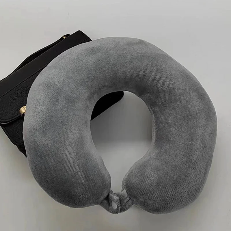 Simple fashion plush U-shaped pillow driving travel neck pillow nap pillow comfortable relief fatigue